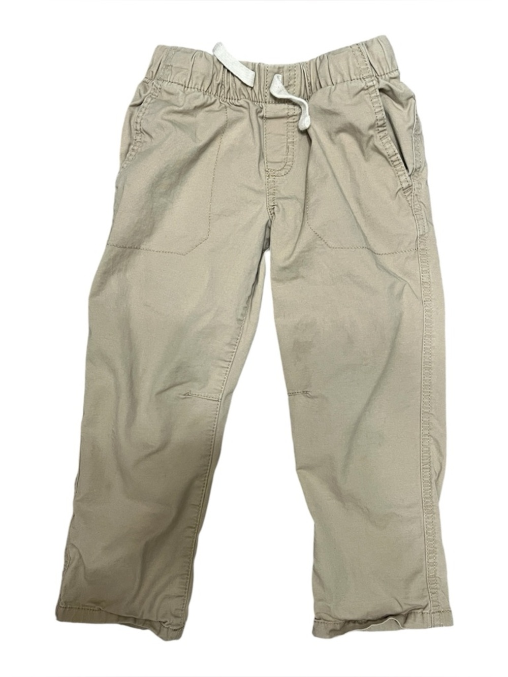 Boy’s Casual Drawstring Pants in Khaki - Classic Comfort - Picture 2 of 4